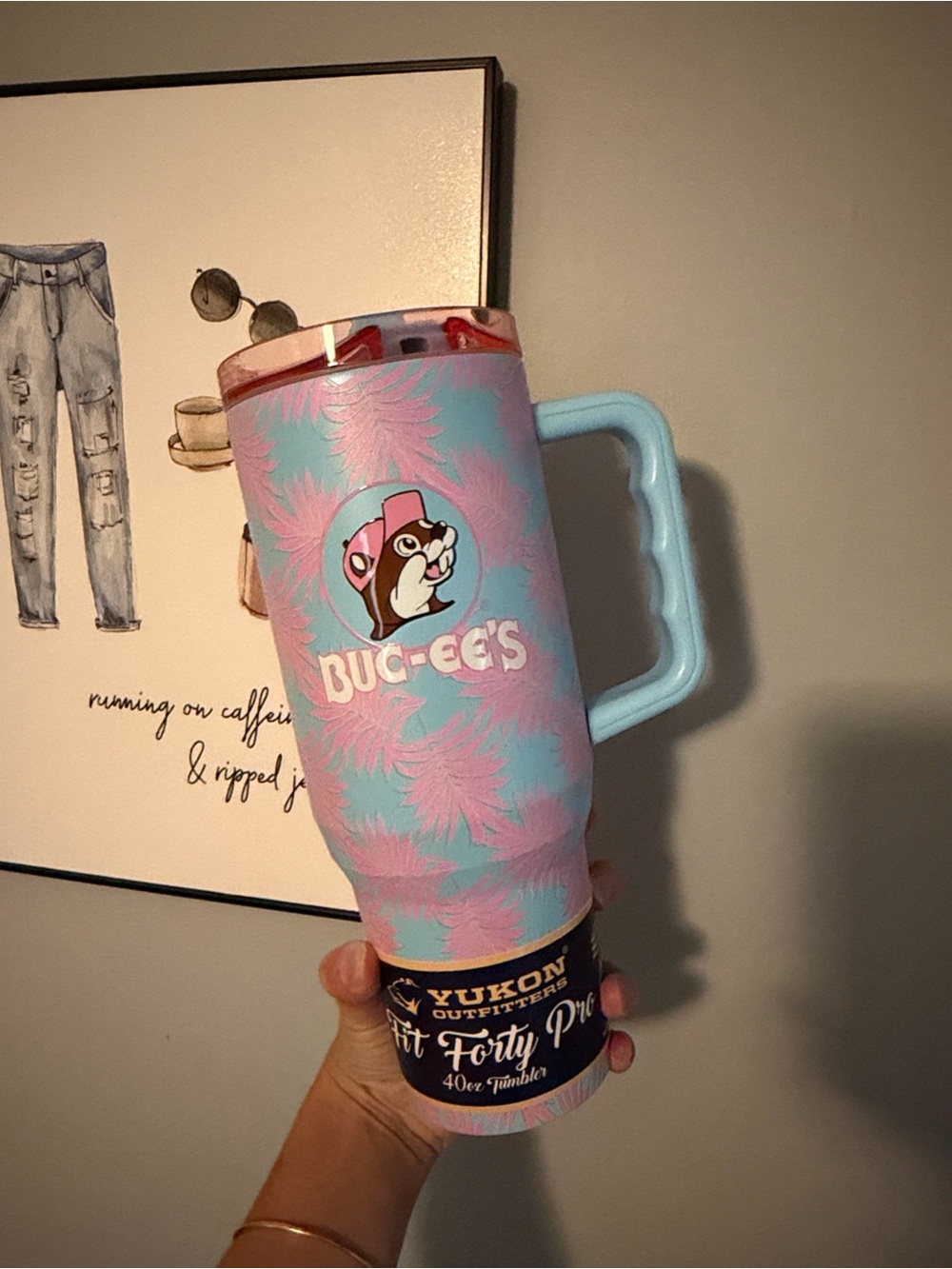 Buc-ee’s Pink & Blue Yukon Outfitters 40oz Tumbler